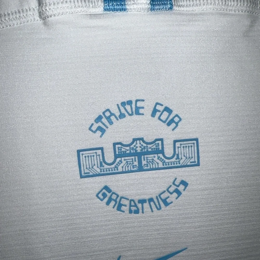 Nike White and Blue Sweatshirt